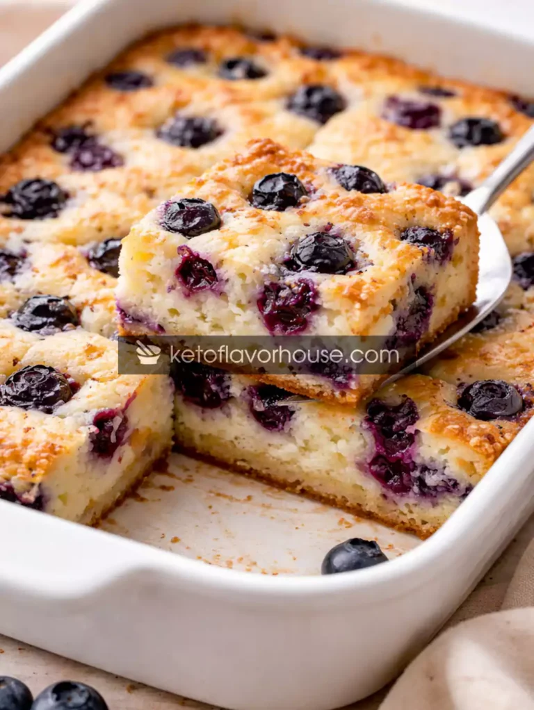 Keto Blueberry Cottage Cheese Breakfast Bake