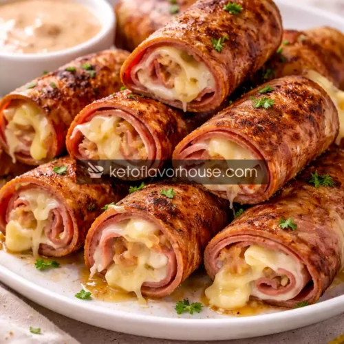Keto Crispy Reuben Roll-Ups
