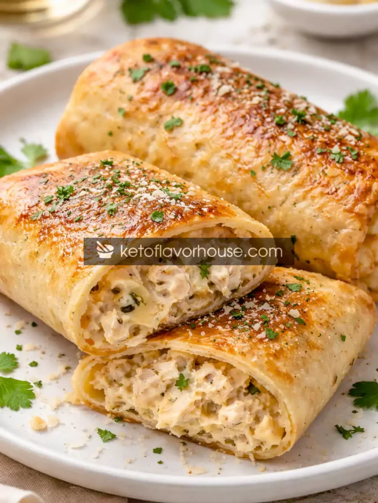 Keto Garlic Butter Cream Cheese Chimichanga
