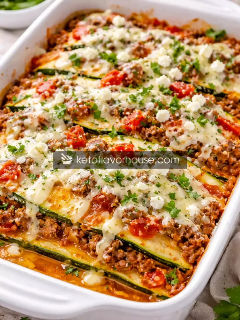 Keto Mediterranean Lasagna with Herb Cheese Drizzle