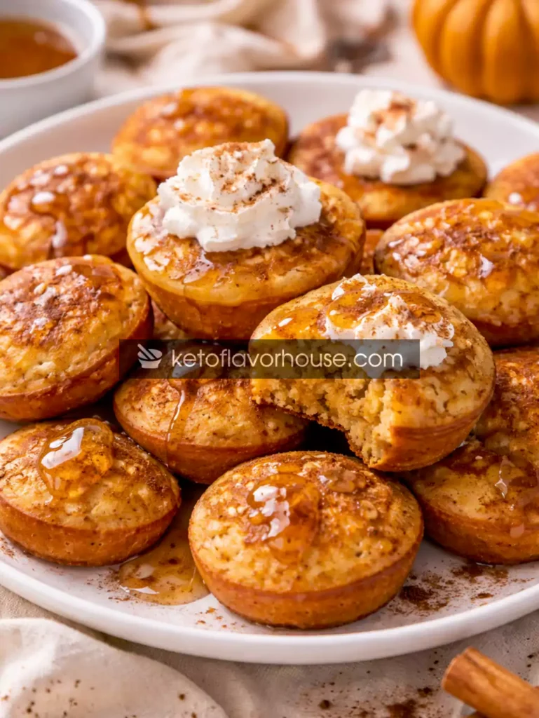 Keto Pumpkin Spice Cottage Cheese Pancake Bites