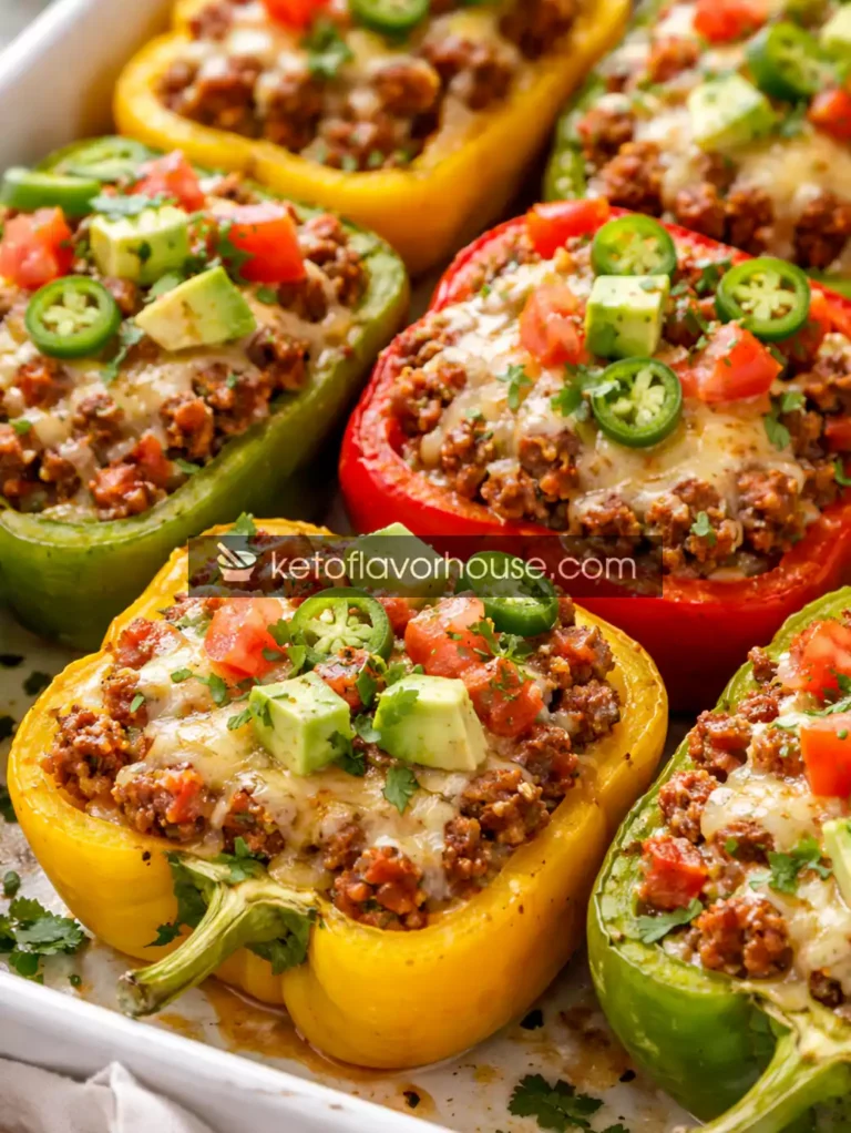 Keto Taco Stuffed Bell Peppers