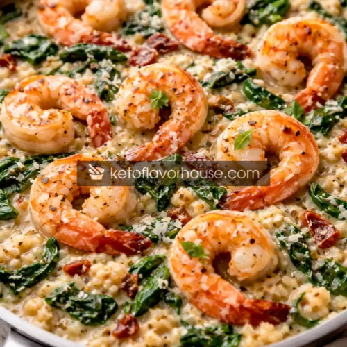 Keto Tuscan Shrimp Orzo