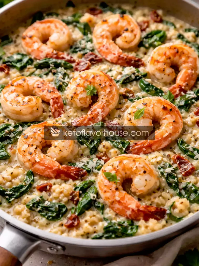 Keto Tuscan Shrimp Orzo