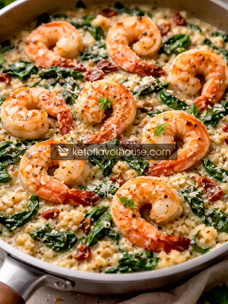 Keto Tuscan Shrimp Orzo
