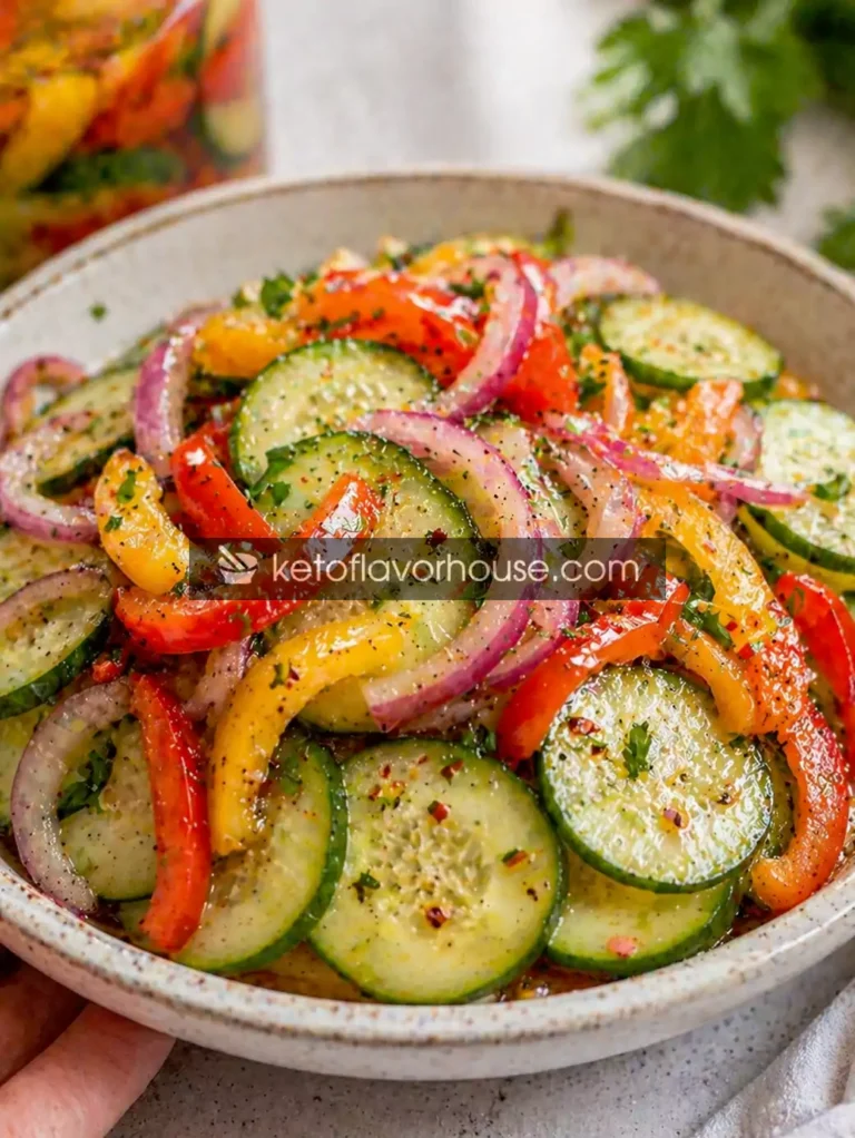 Anti-Inflammatory Pickled Cucumber, Onion & Bell Pepper Salad