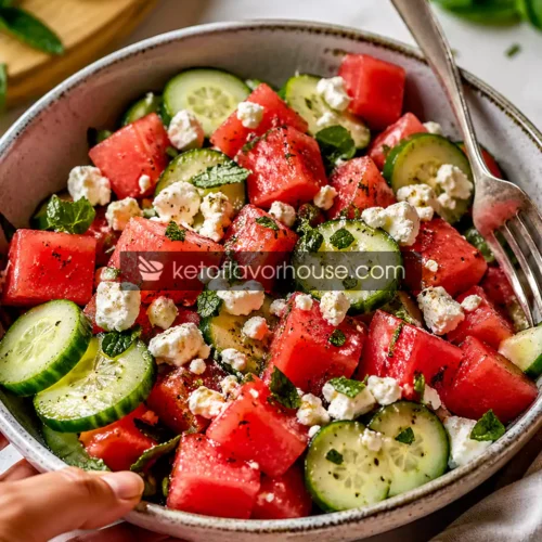 Anti-Inflammatory Watermelon Cucumber Salad