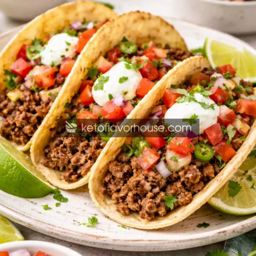 High-Protein Beef Tacos with Fresh Pico de Gallo