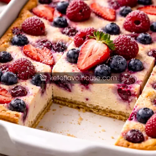 High-Protein Berry Cheesecake Bake