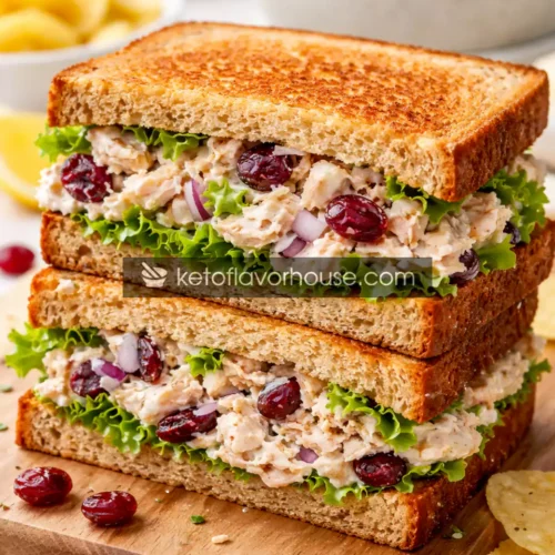 High-Protein Cranberry Chicken Salad Sandwich