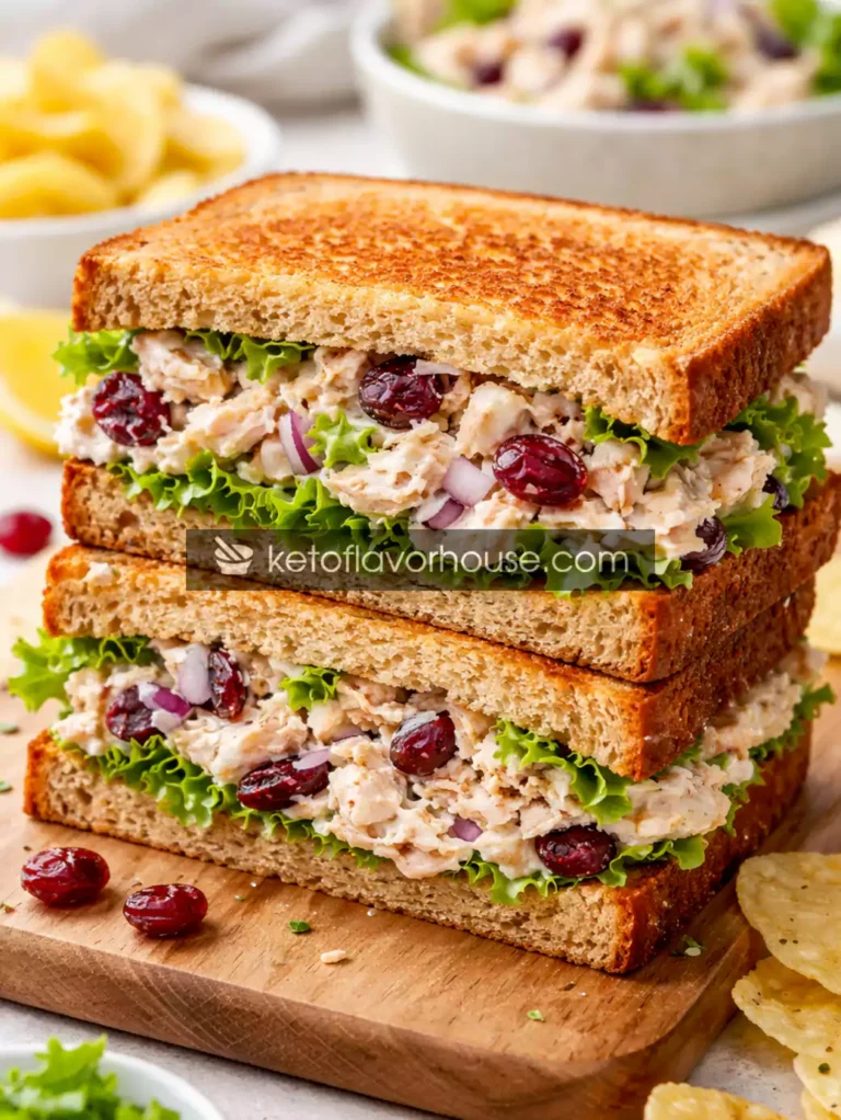 High-Protein Cranberry Chicken Salad Sandwich