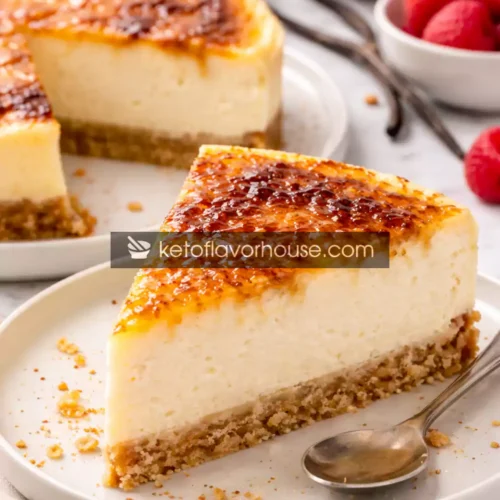 High-Protein Crème Brûlée Cheesecake