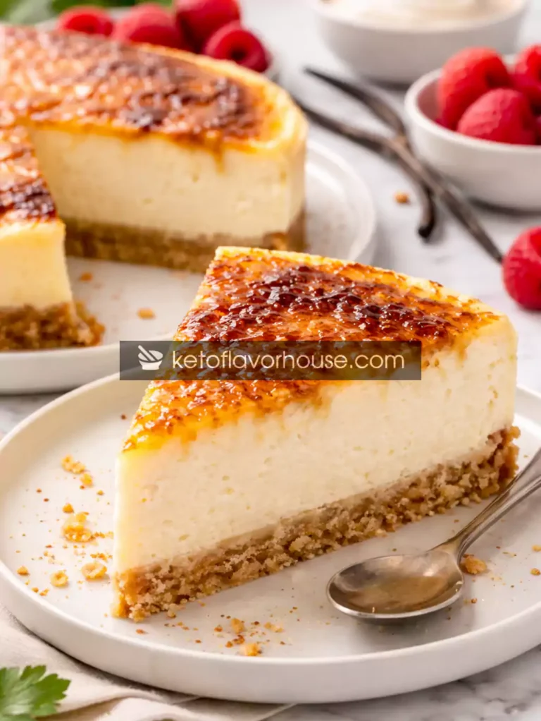 High-Protein Crème Brûlée Cheesecake