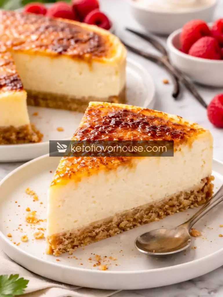 High-Protein Crème Brûlée Cheesecake