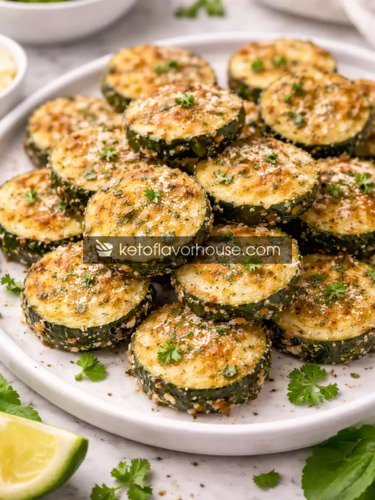 High-Protein Crispy Parmesan Zucchini Rounds
