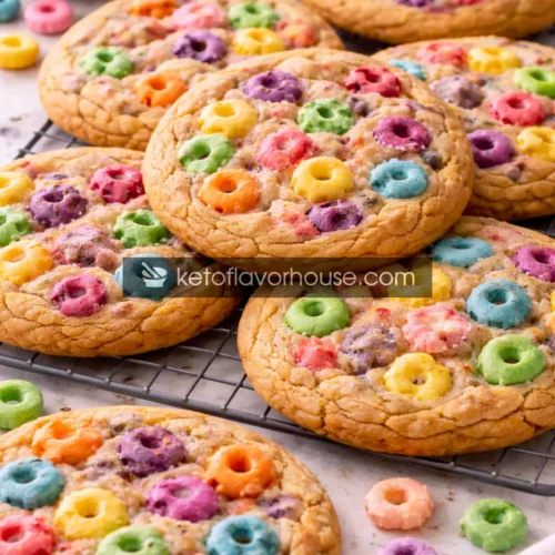 High Protein Fruit Loop Cookies