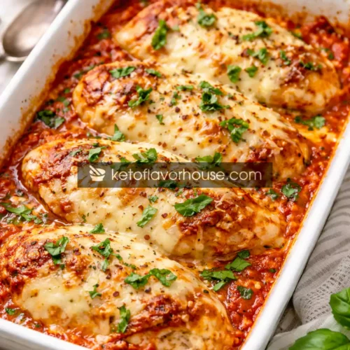 High-Protein Mediterranean Chicken Parmesan Bake