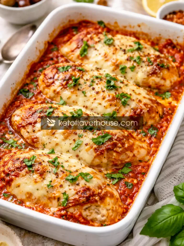 High-Protein Mediterranean Chicken Parmesan Bake