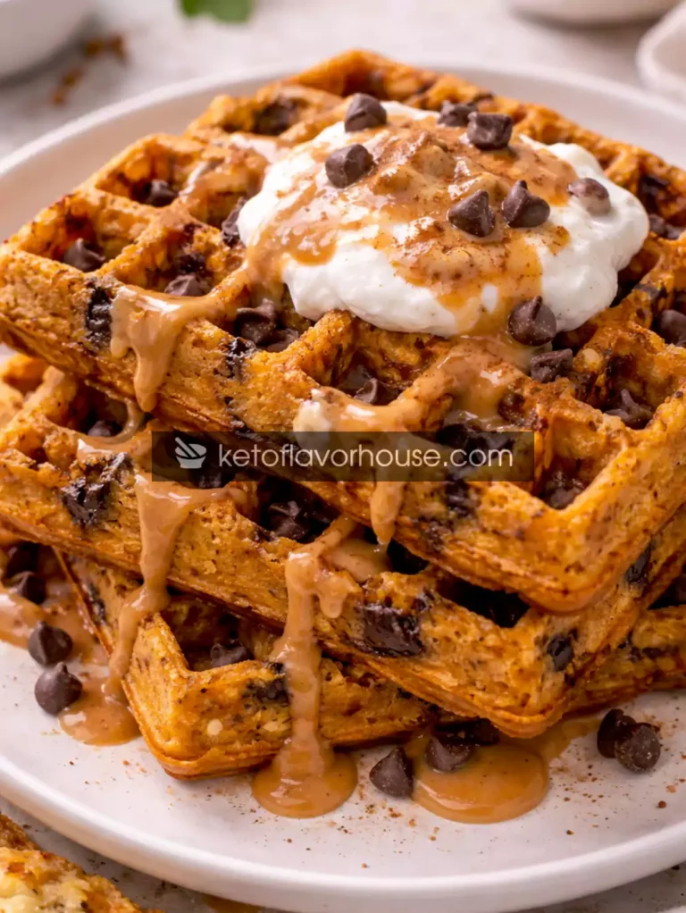 High-Protein Pumpkin Chocolate Chip Waffles