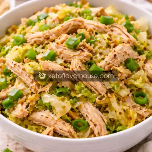 High-Protein Shredded Chicken & Cabbage Bowl