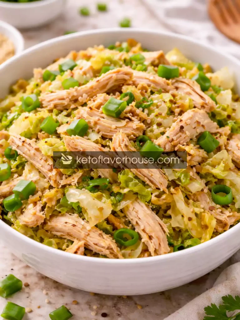 High-Protein Shredded Chicken & Cabbage Bowl