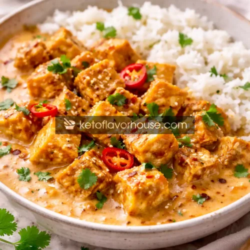 High-Protein Spicy Tofu in Creamy Coconut Sauce