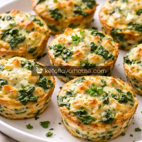 High-Protein Spinach Chicken Cups