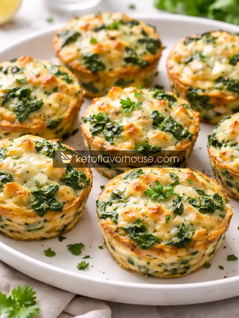 High-Protein Spinach Chicken Cups
