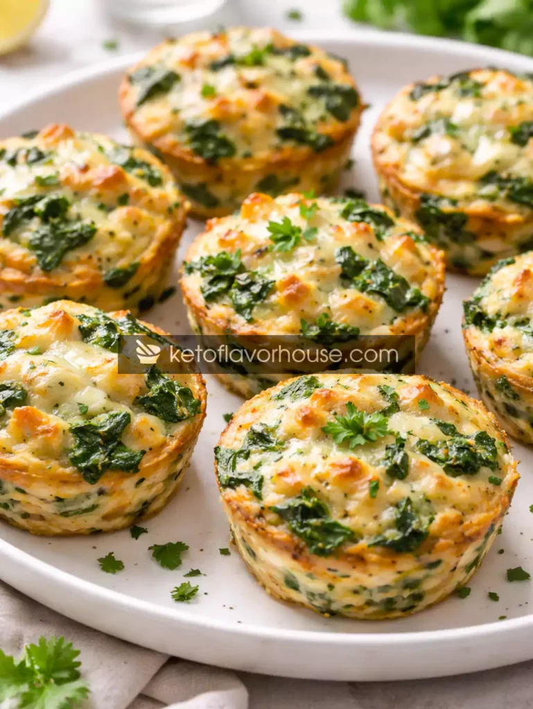 High-Protein Spinach Chicken Cups