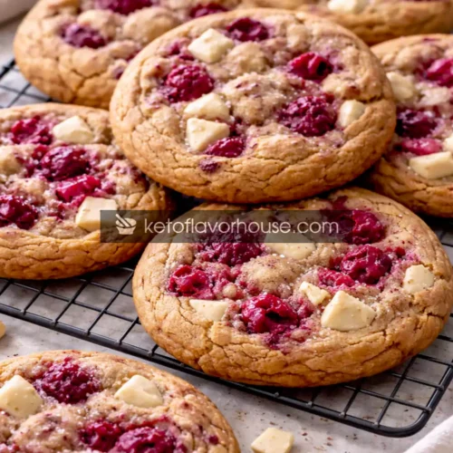 High Protein White Chocolate Raspberry Cookies