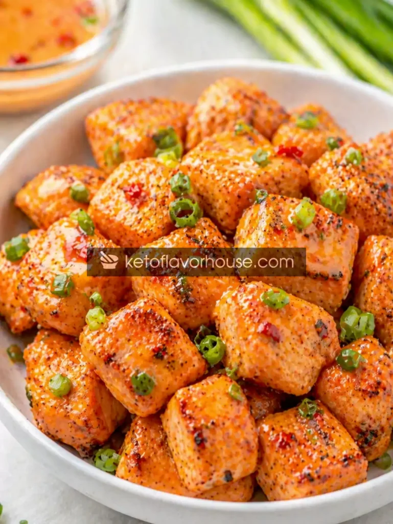 Keto Bang Bang Salmon Bites
