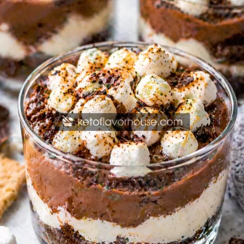 Keto Campfire S’mores Dirt Cups