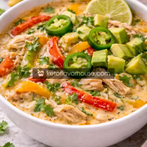 Keto Chicken Fajita Soup