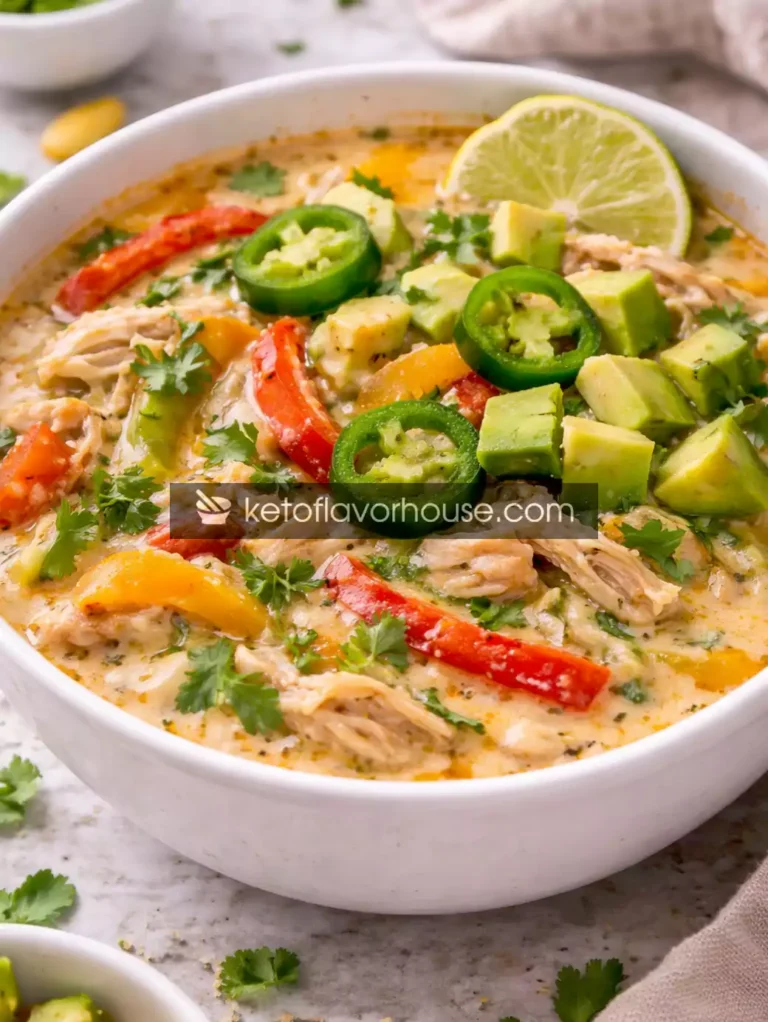 Keto Chicken Fajita Soup