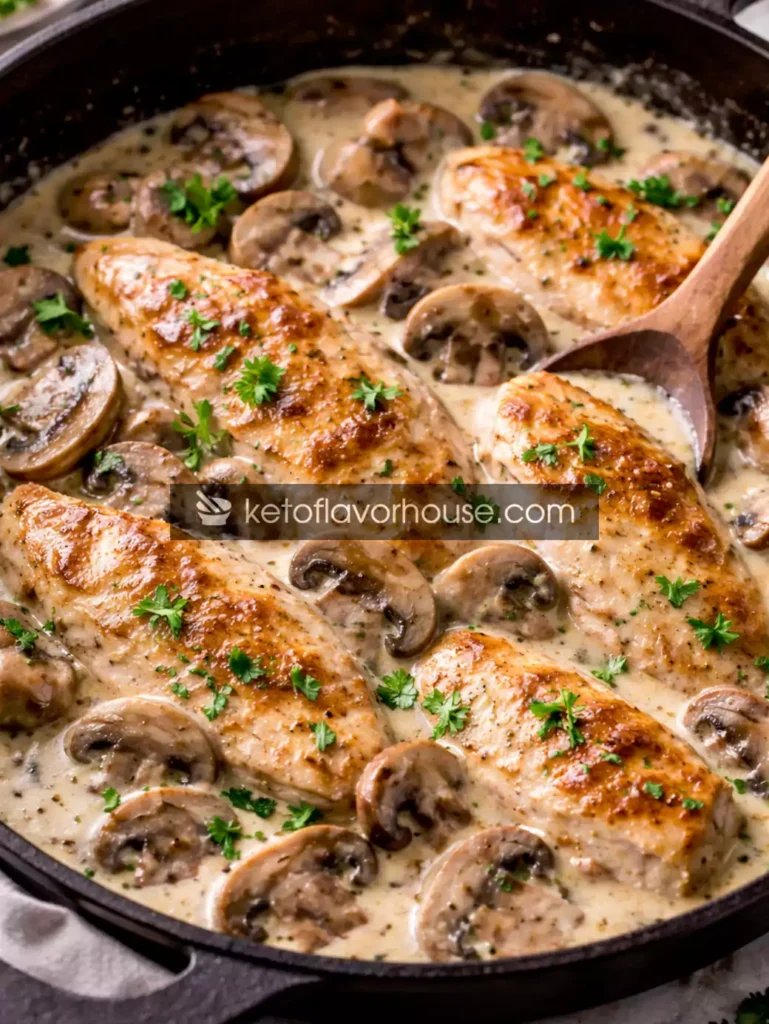 Keto Chicken and Mushroom Skillet