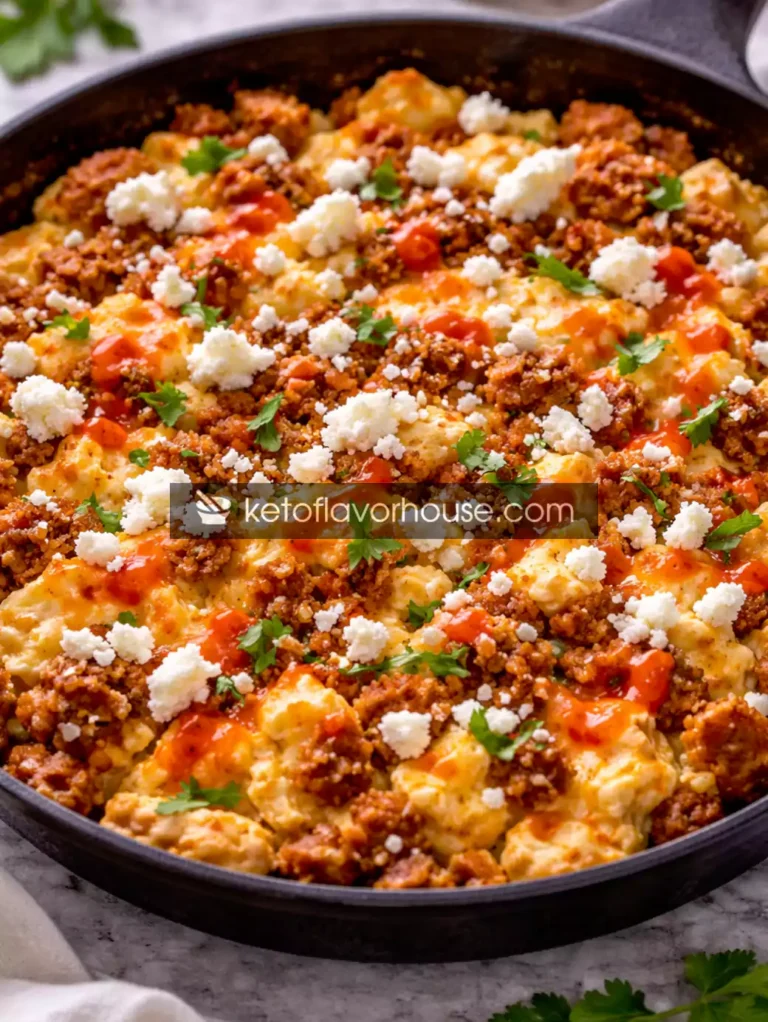 Keto Chorizo Eggs with Queso Fresco