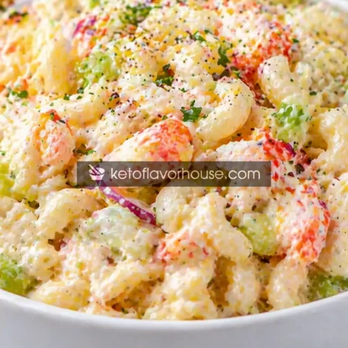 Keto Creamy Crab & Macaroni Salad