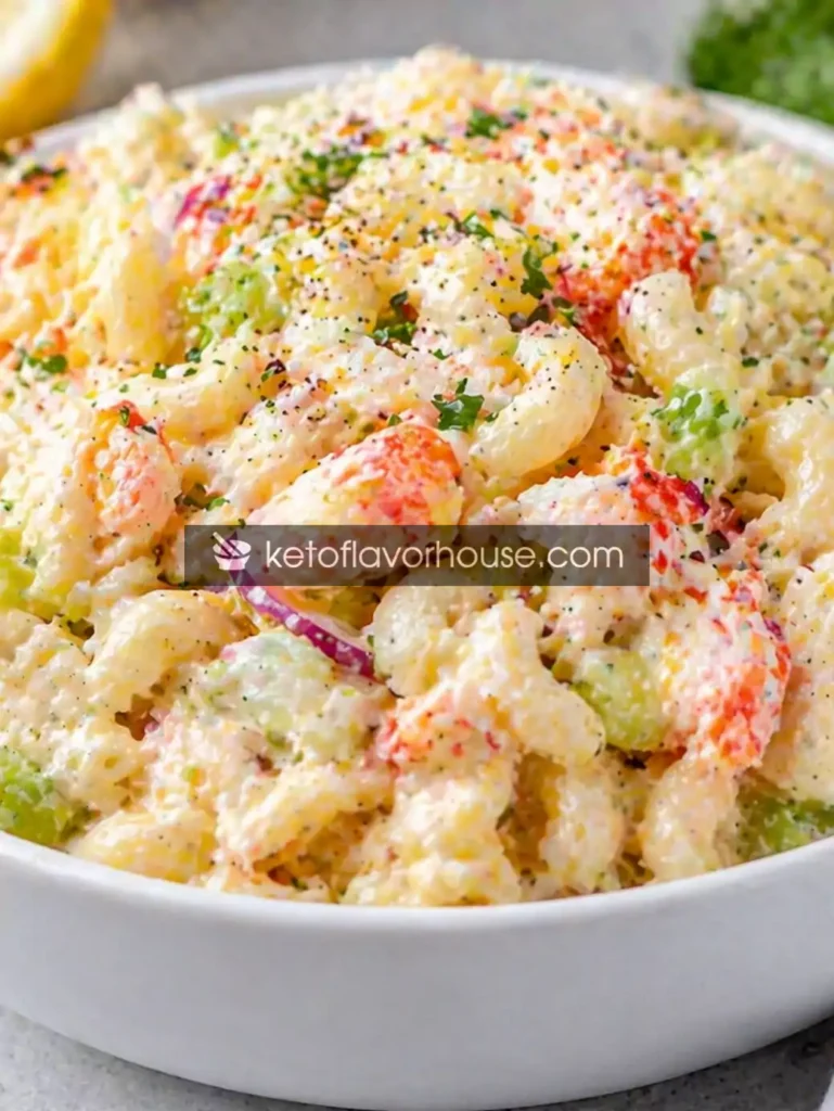 Keto Creamy Crab & Macaroni Salad