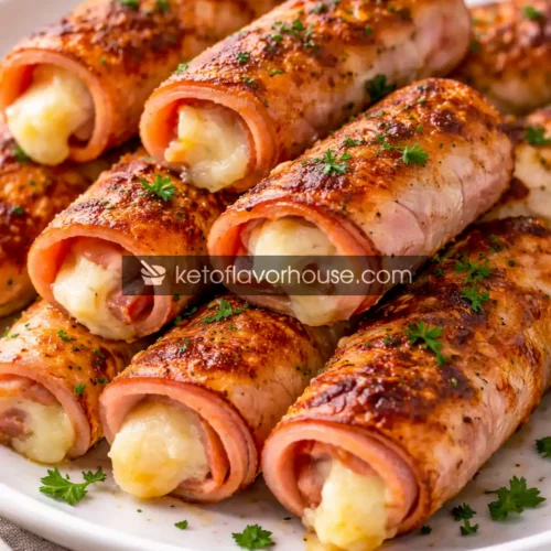 Keto Crispy Ham Rolls