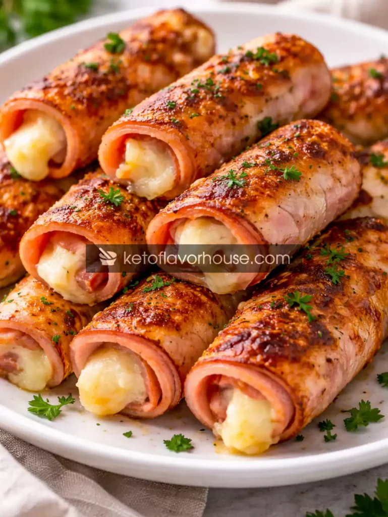 Keto Crispy Ham Rolls