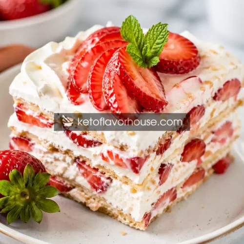 Keto Strawberry Icebox Cake