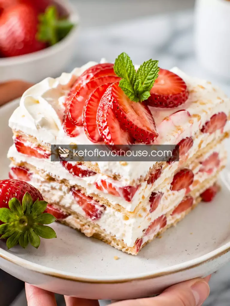Keto Strawberry Icebox Cake