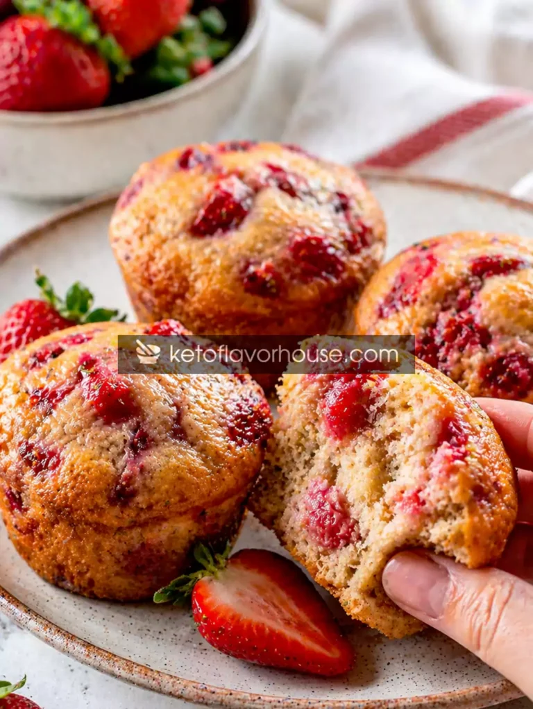 Keto Strawberry Protein Muffins