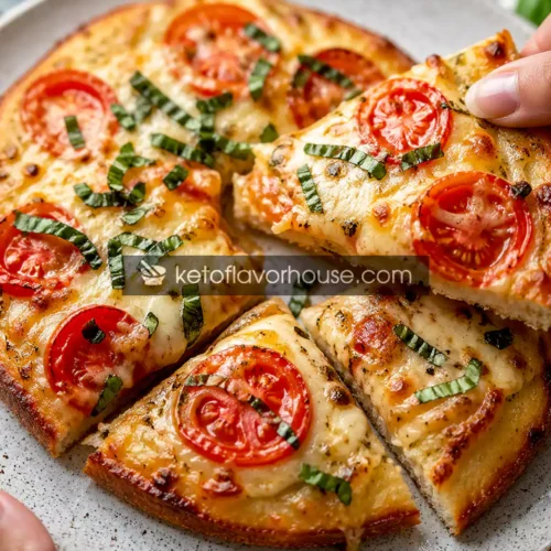 Keto Tomato Basil Garlic Bread