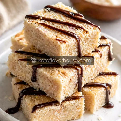 No Bake Keto Coconut Protein Bars