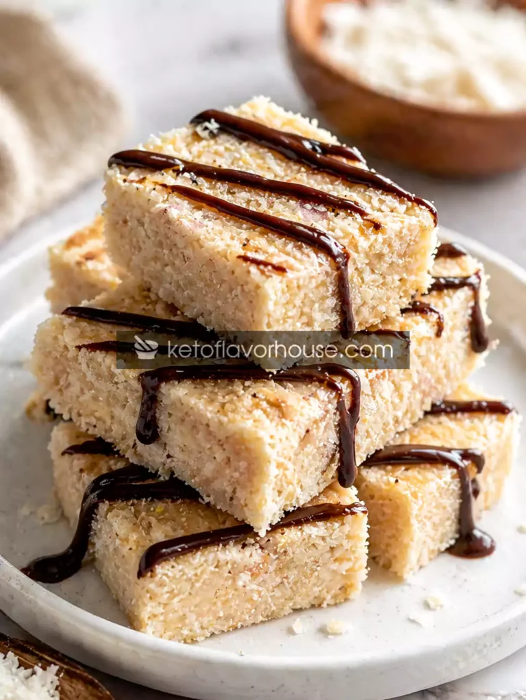 No Bake Keto Coconut Protein Bars
