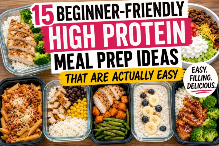 15 Beginner-Friendly High Protein Meal Prep Ideas That Are Actually Easy