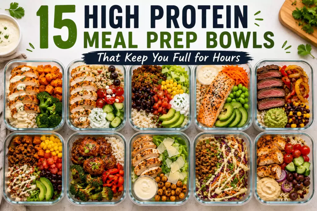 15 High Protein Meal Prep Bowls That Keep You Full for Hours