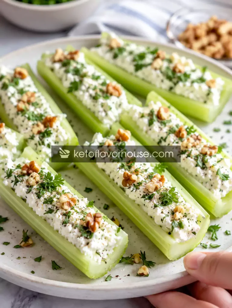 Anti-Inflammatory Celery Snack with Herbed Cottage Cheese
