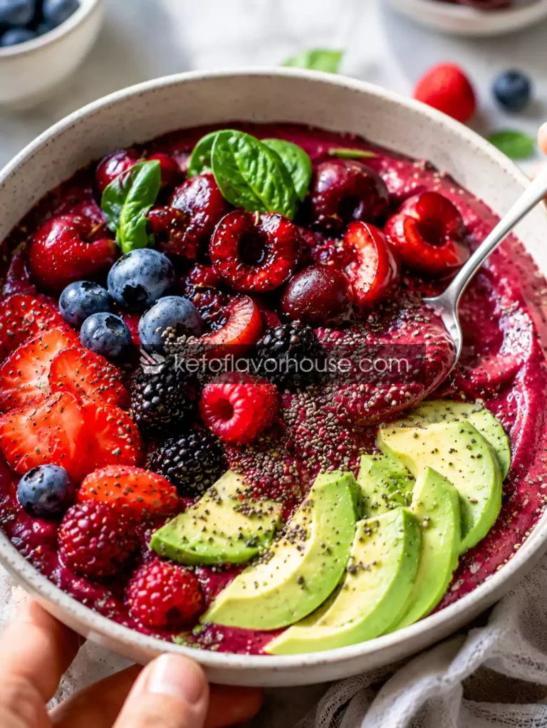 Anti-Inflammatory Cherry Berry Smoothie Bowl Recipe